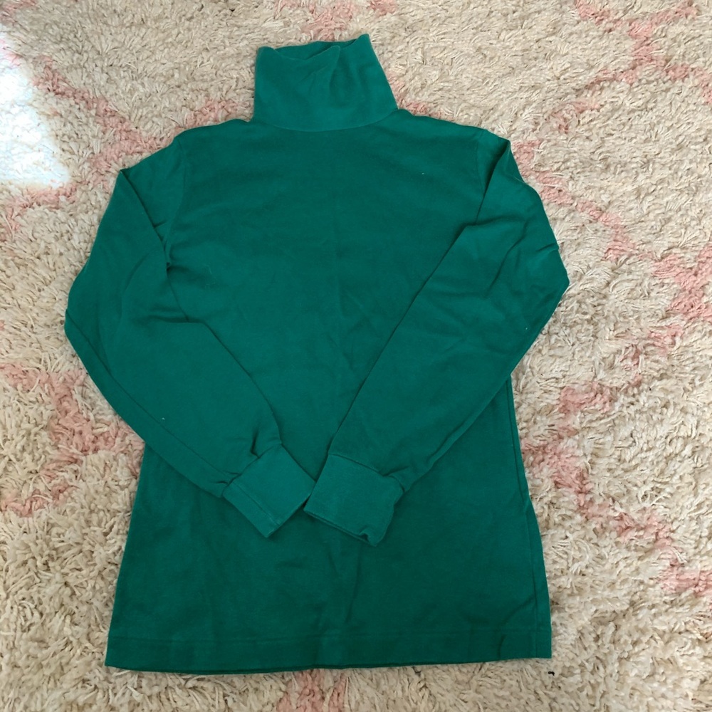Vintage green turtleneck long sleeve